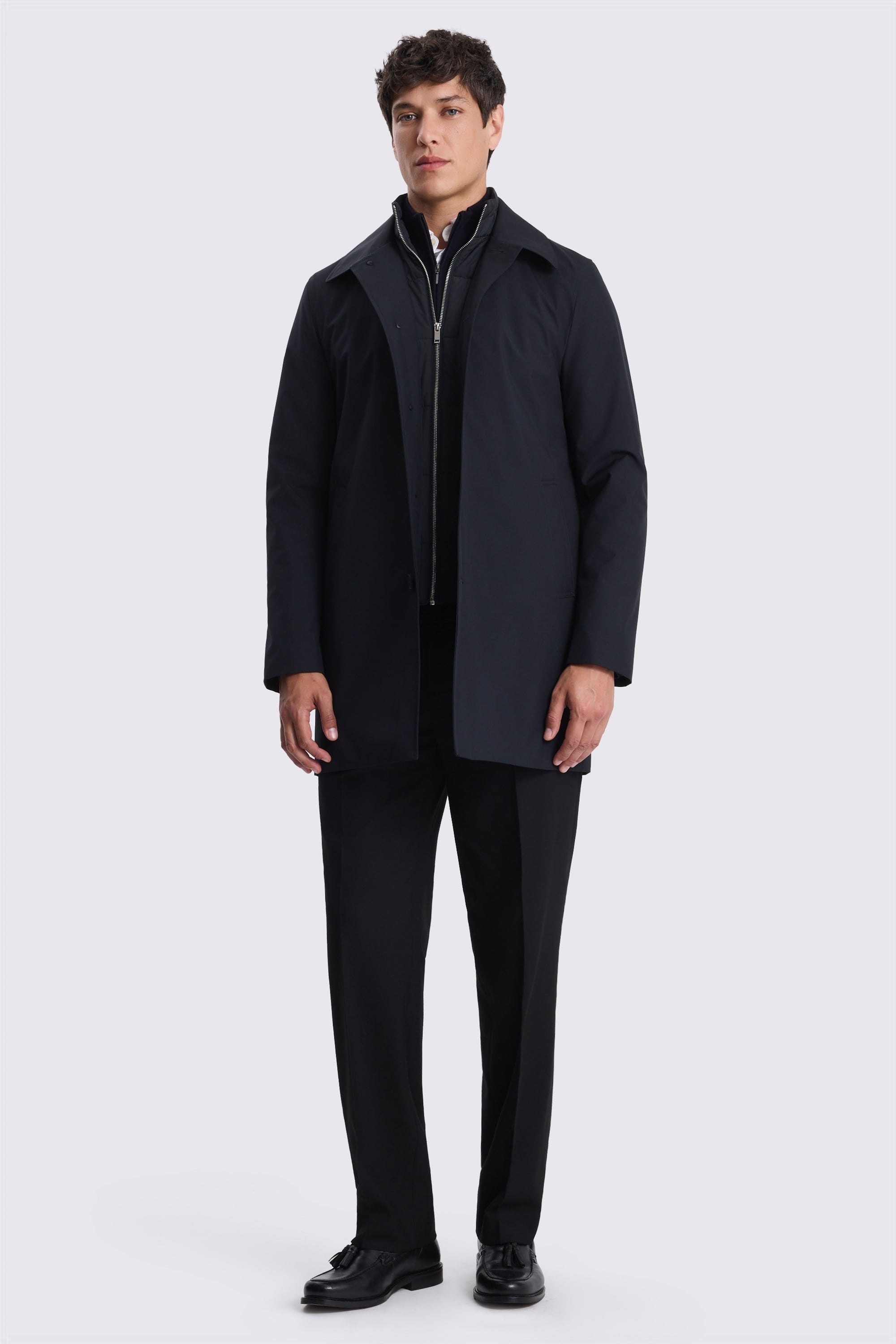 Navy Raincoat With Removable Insert 